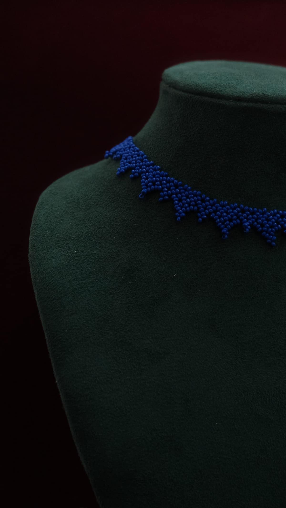 The Lace Choker in Sapphire